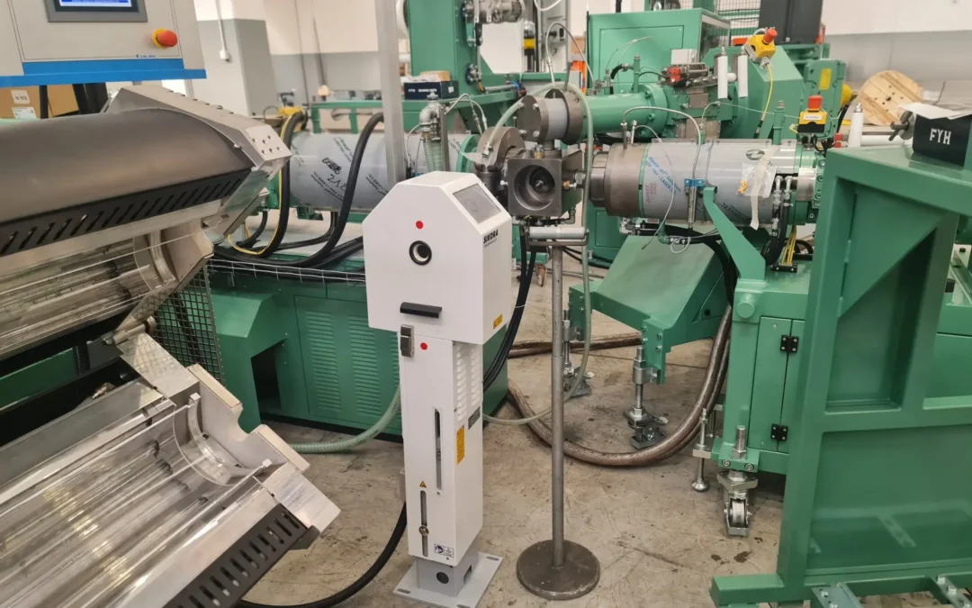 Complete silicone cable insulation and sheathing line